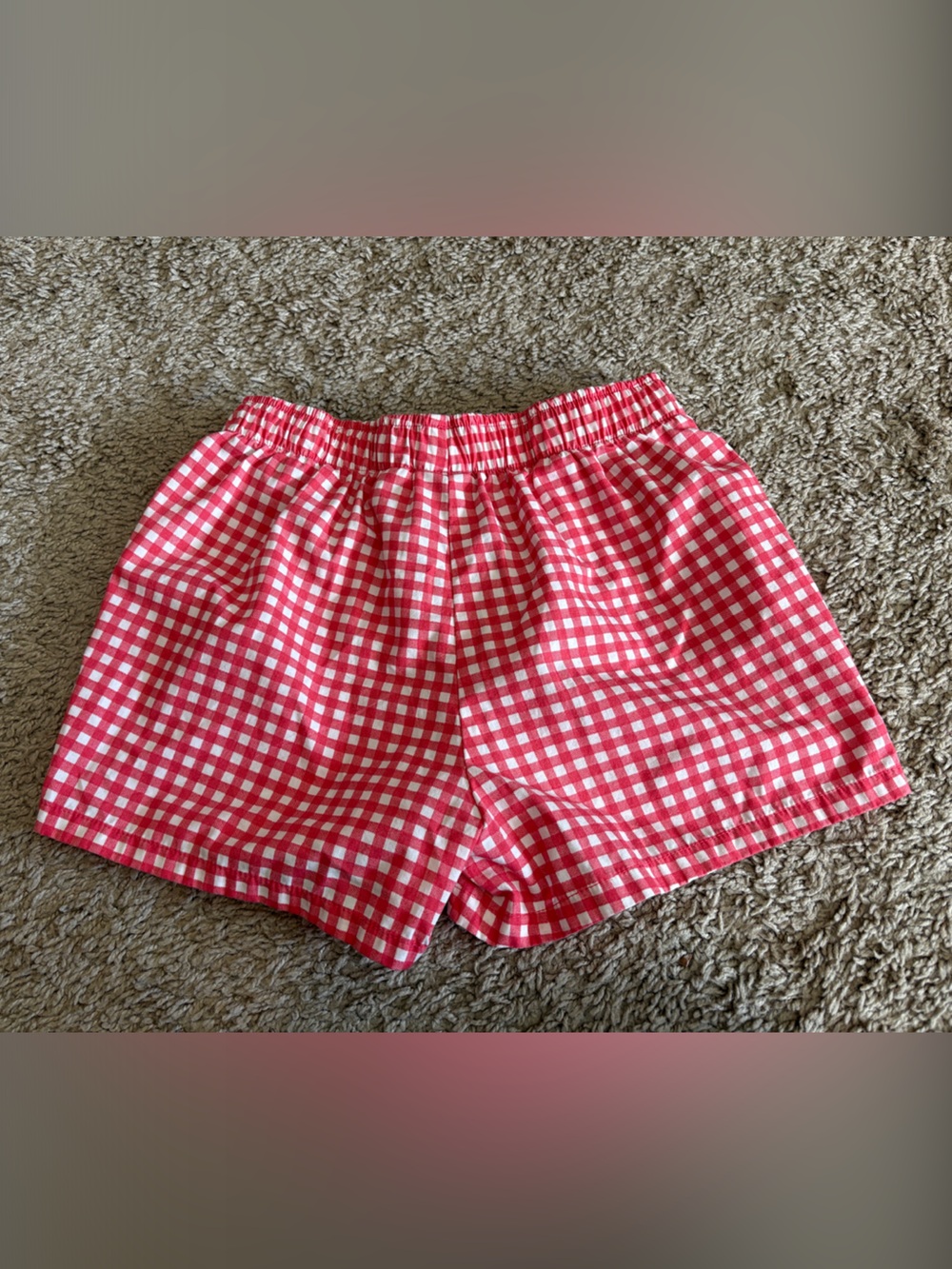 Smiley World Red Gingham Girl’s Shorts